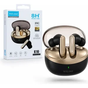 Audífonos Inalámbricos Welike K10 Bluetooth Anc Negro Dorado