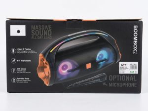 Parlante Bluetooth Portátil T@S Boombox 2 | Resistente al Agua IPX6, Luces RGB