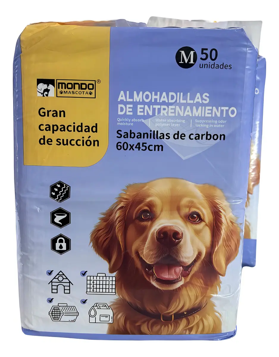 Sabanillas Mondo Mascota Carbón 45x60 cm 50 Unidades Entrenamiento - Imagen 2
